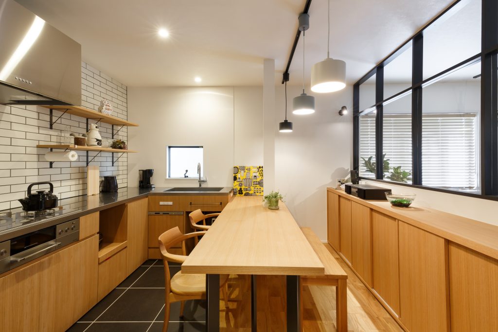 北欧テイストのキッチン空間