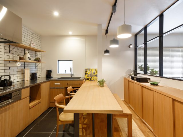 北欧テイストのキッチン空間