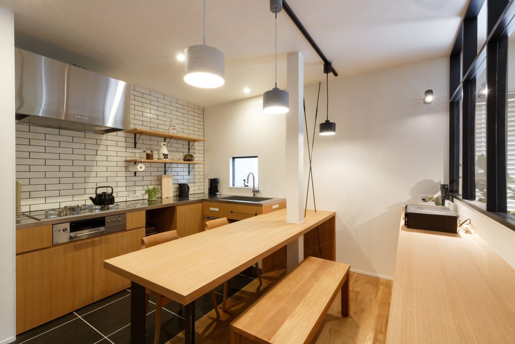 北欧テイストのキッチン空間