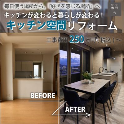 箱デコのキッチン空間リフォーム