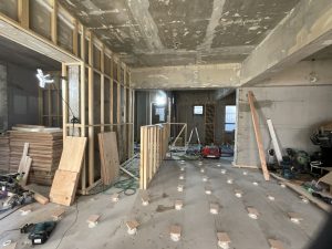 マンションリノベーション大工工事の様子