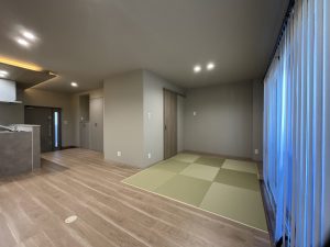 リノベーション後のLDK空間の様子