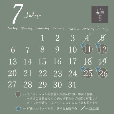7月箱デコカレンダー