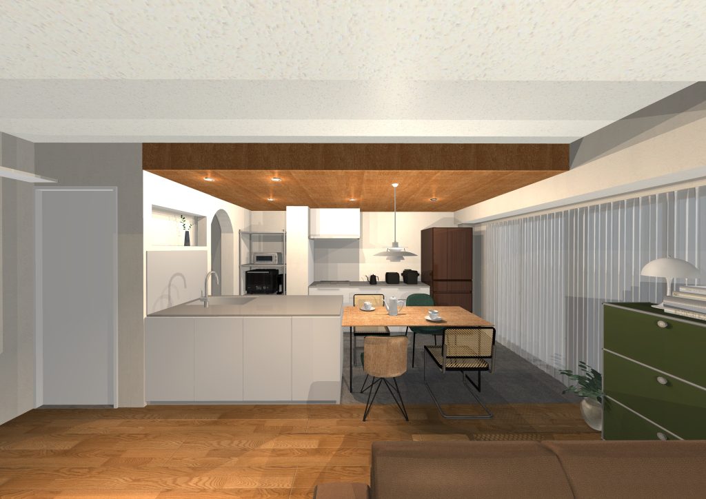 マンションリノベーション完成イメージパース